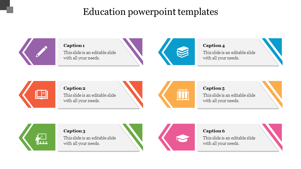 Multicolor Education PowerPoint Templates PPT Design
